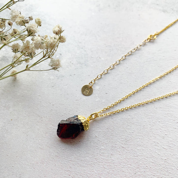 Personalised January Birthstone Garnet Necklace