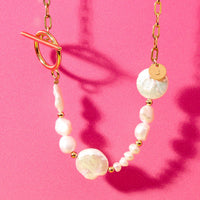Personalised Pearl And Chain Necklace