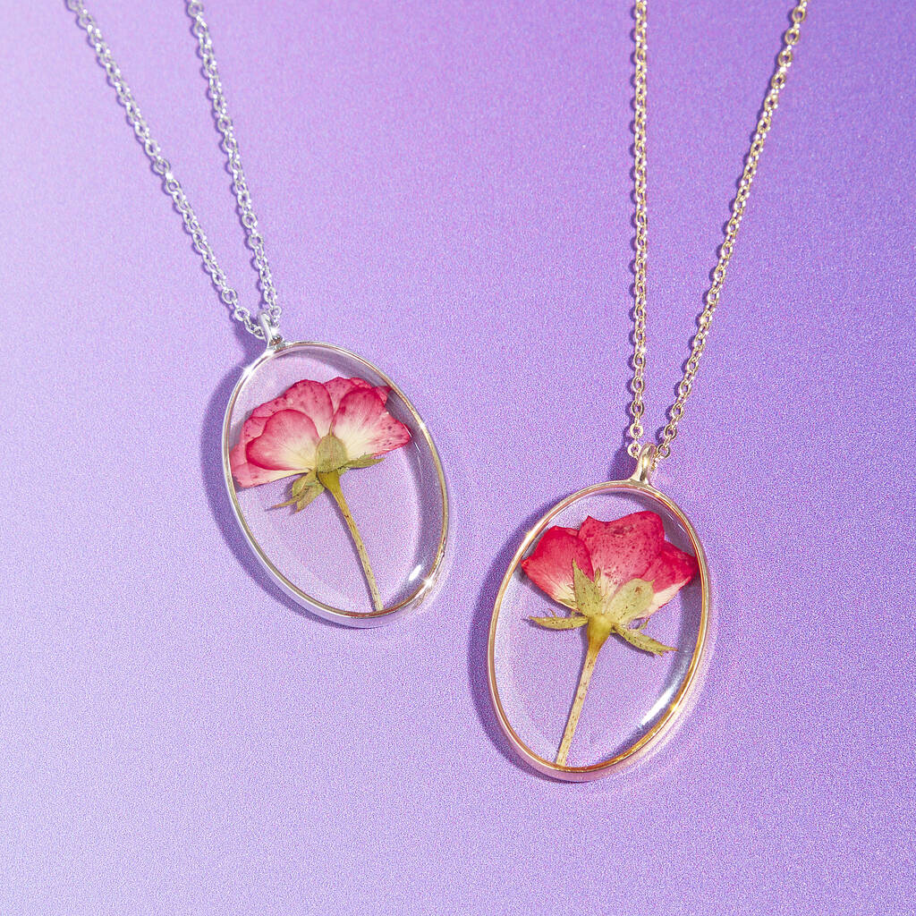 Personalised Pressed Flower Necklace