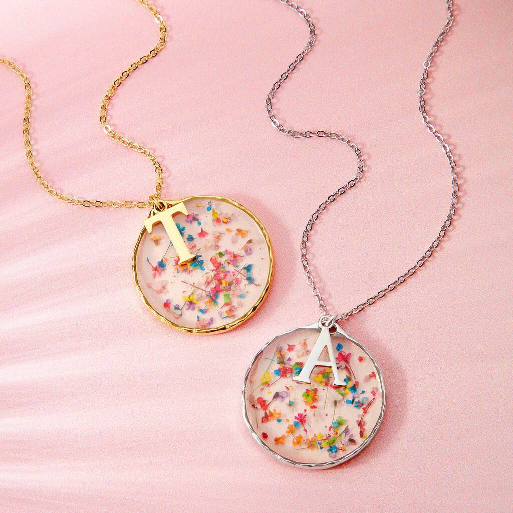 Personalised Pressed Meadow Flower Necklace