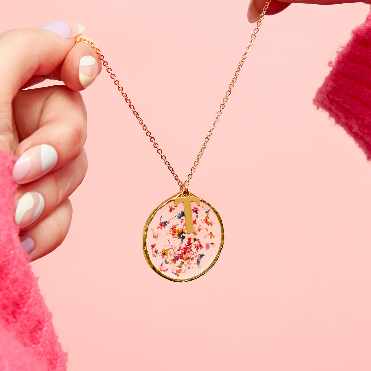 Personalised Pressed Meadow Flower Necklace