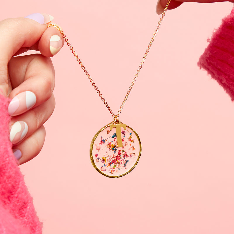 Personalised Pressed Meadow Flower Necklace