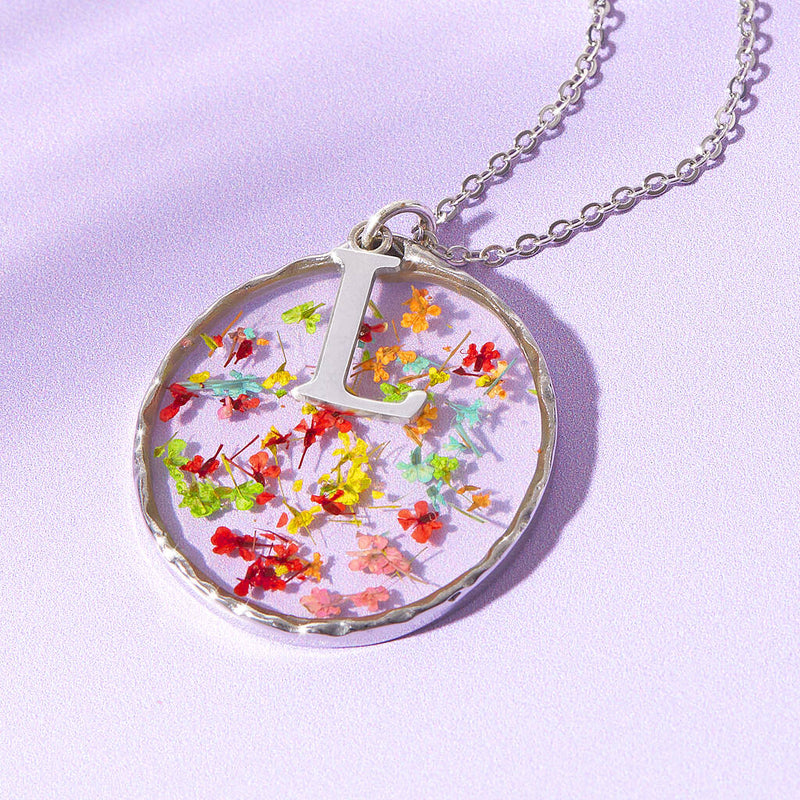 Personalised Pressed Meadow Flower Necklace