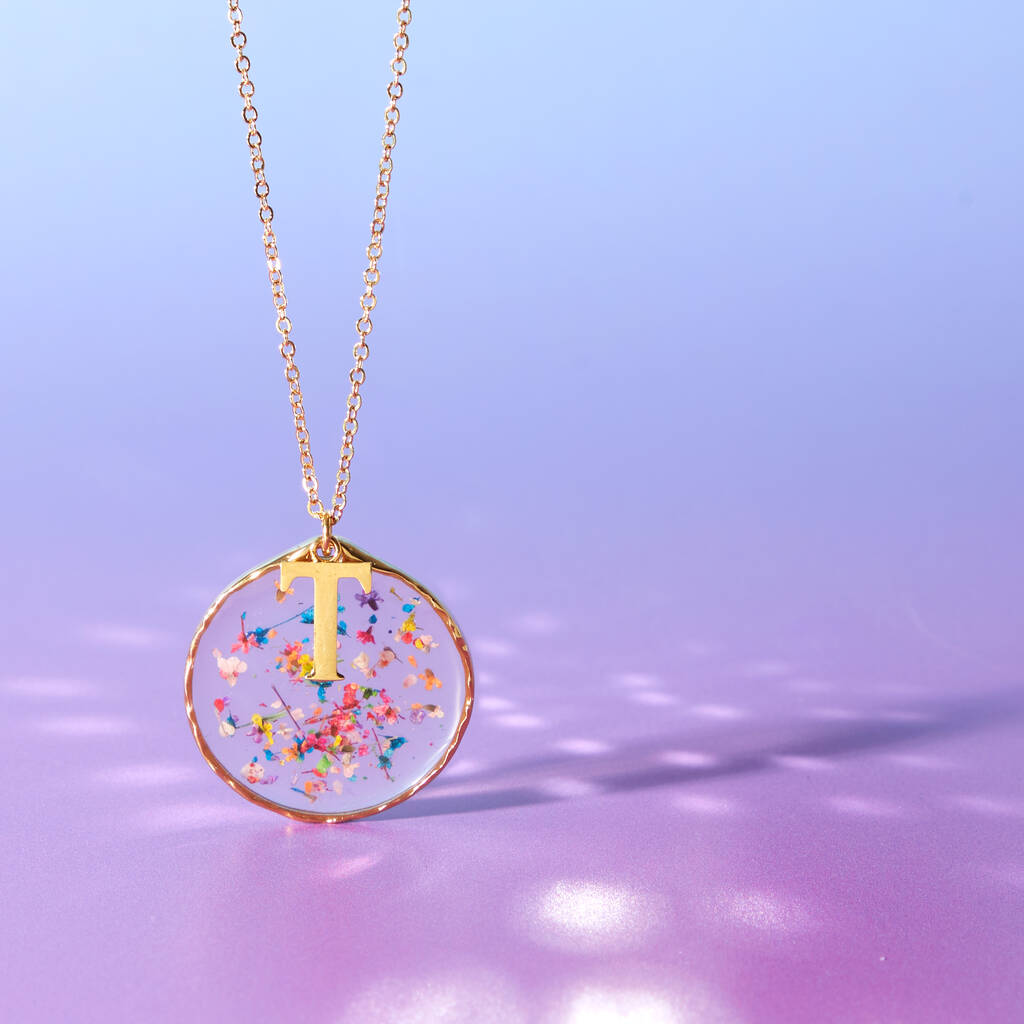 Personalised Pressed Meadow Flower Necklace