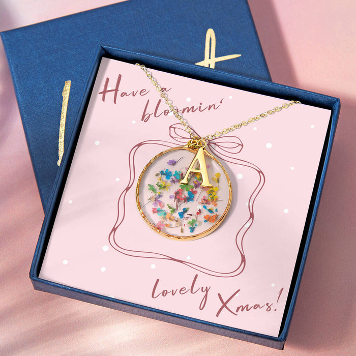 Personalised Pressed Meadow Flower Necklace