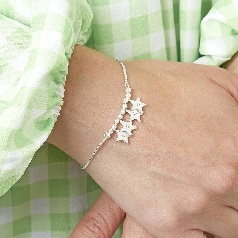 Personalised Starry Skies Initials Bracelet