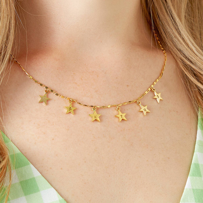 Personalised Starry Skies Initials Necklace
