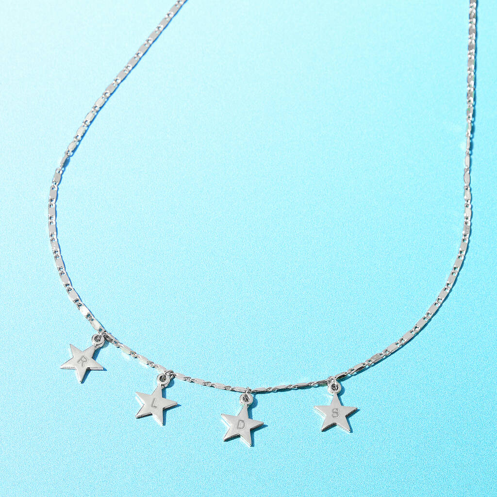 Personalised Starry Skies Initials Necklace