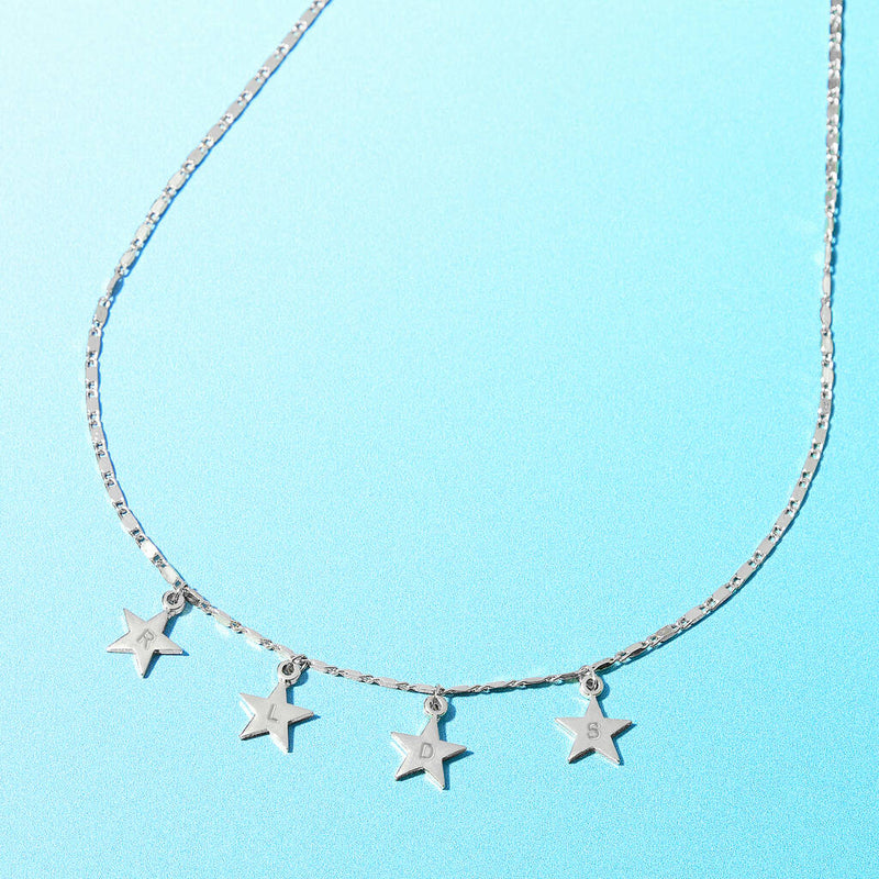 Personalised Starry Skies Initials Necklace