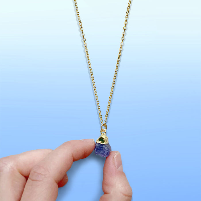 Personalised December Birthstone Tanzanite Necklace