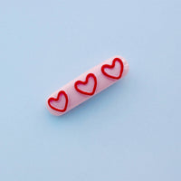 Pink Love Heart Hair Slide