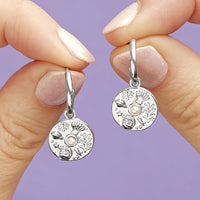 Seaside Vibes Disc Hoop Earrings