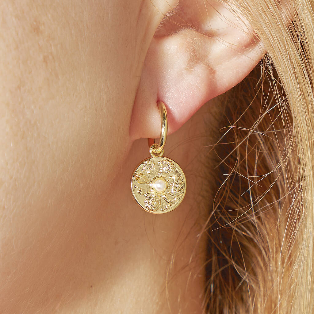 Seaside Vibes Disc Hoop Earrings
