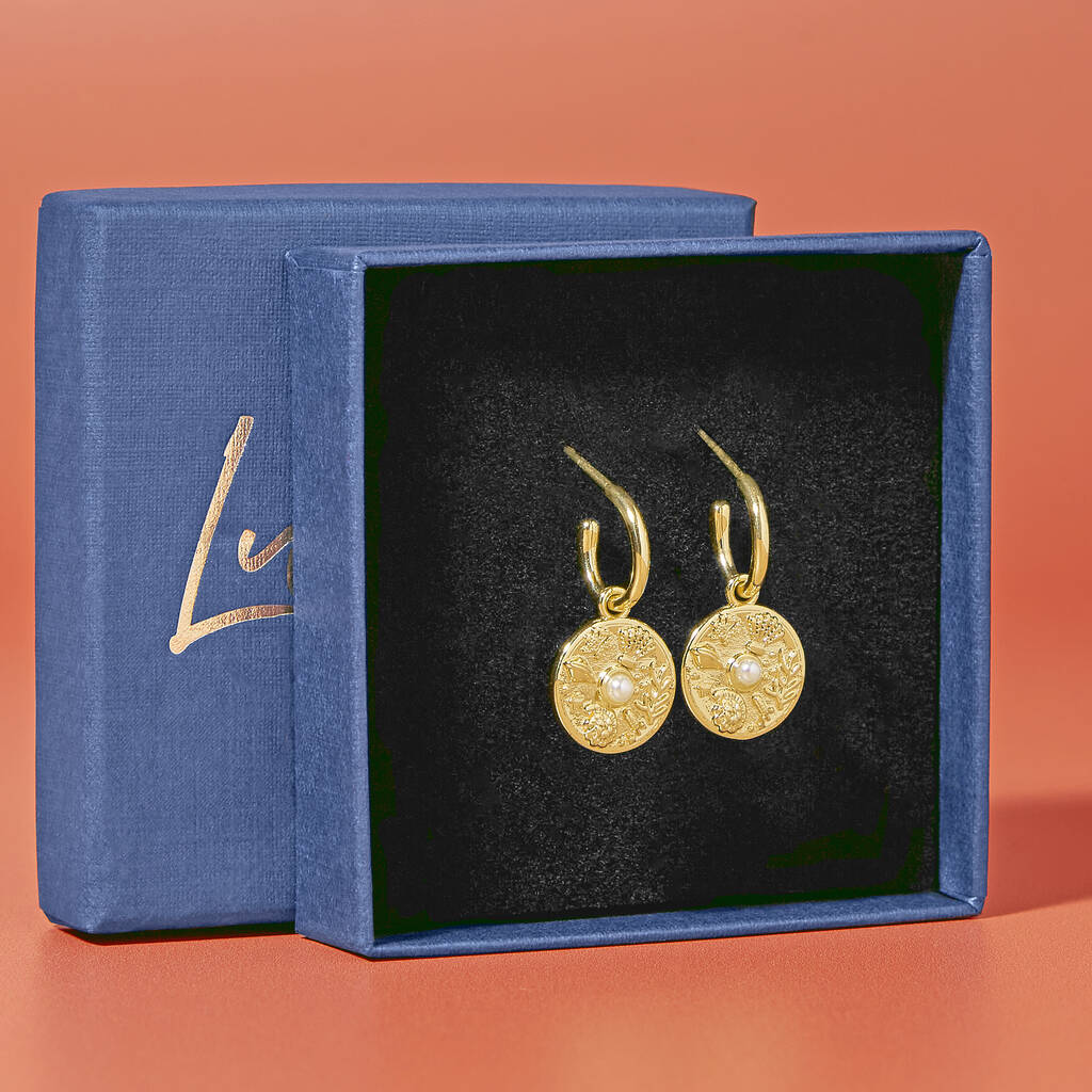 Seaside Vibes Disc Hoop Earrings