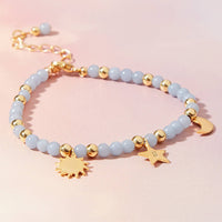 Selene Personalised Gemstone And Celestial Charm Bracelet
