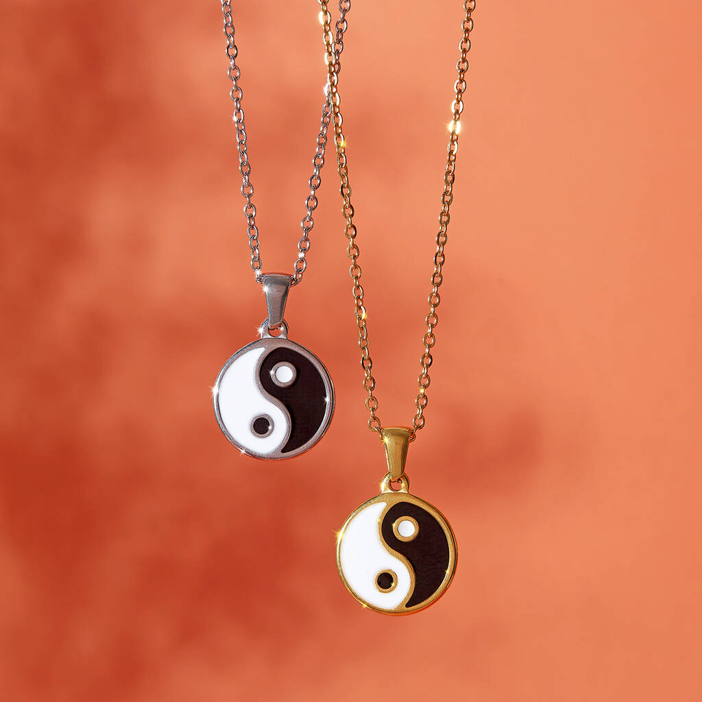 Stainless Steel Retro Yin Yang Necklace