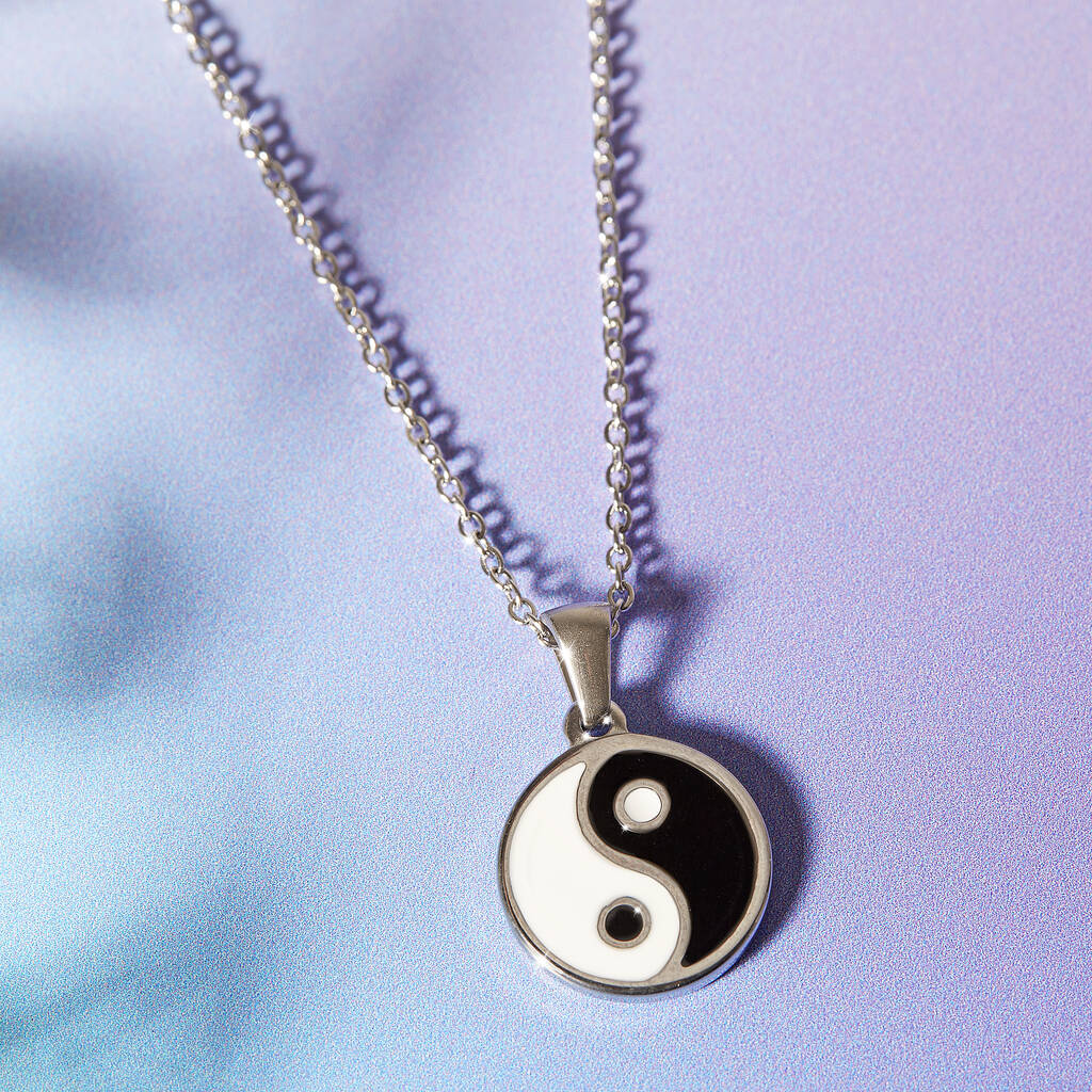 Stainless Steel Retro Yin Yang Necklace