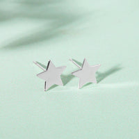 Star Stud Earring Silver Plated