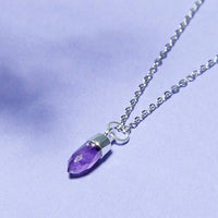 Sterling Silver Mini Gemstone Amethyst Necklace