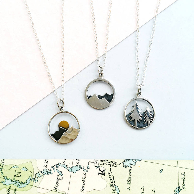 Sterling Silver Hiking Necklace