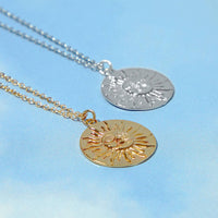 Sun Face Pendant Necklace