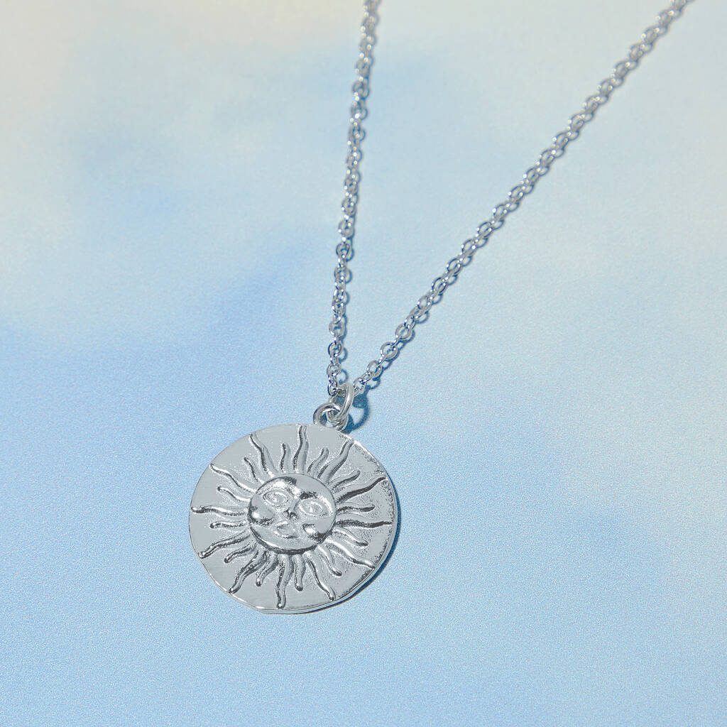 Sun Face Pendant Necklace