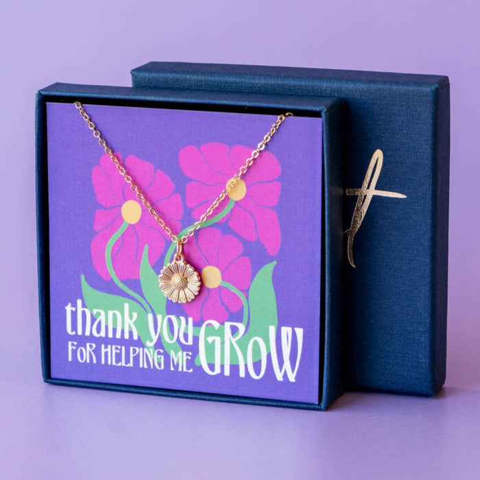 'Thank You For Helping Me Grow' Necklace Gift
