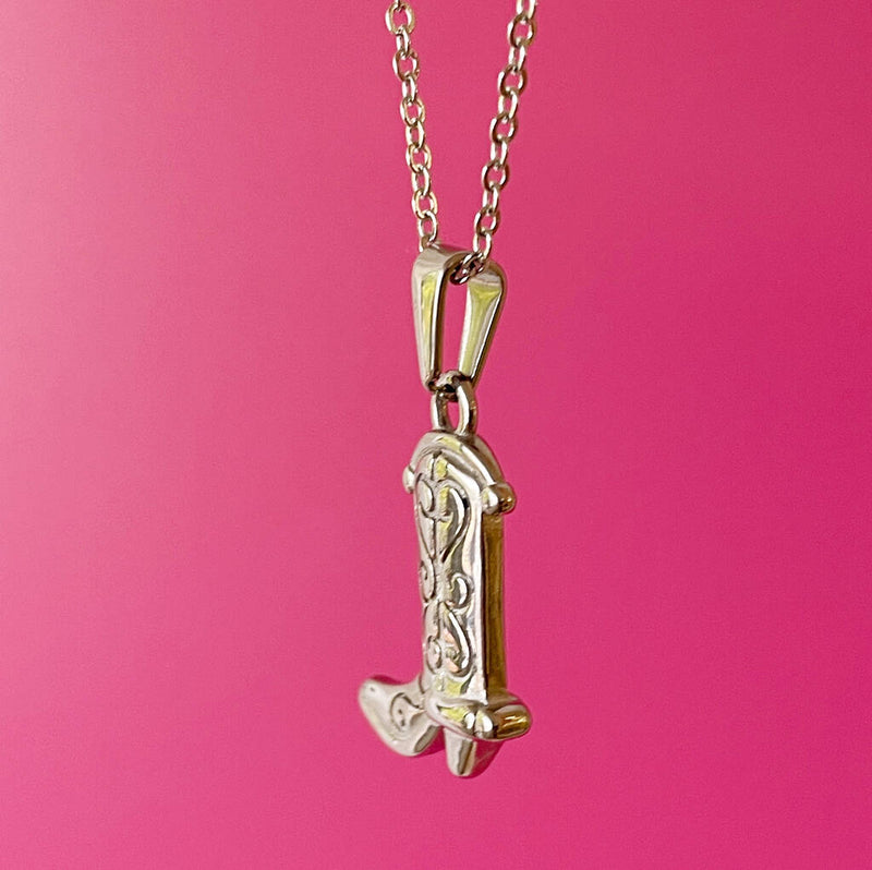 'We're A Right Pair' Cowboy Boot Friendship Necklace