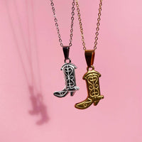 'We're A Right Pair' Cowboy Boot Friendship Necklace