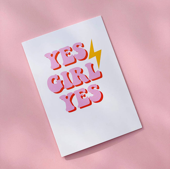 Yes Girl Yes Greeting Card