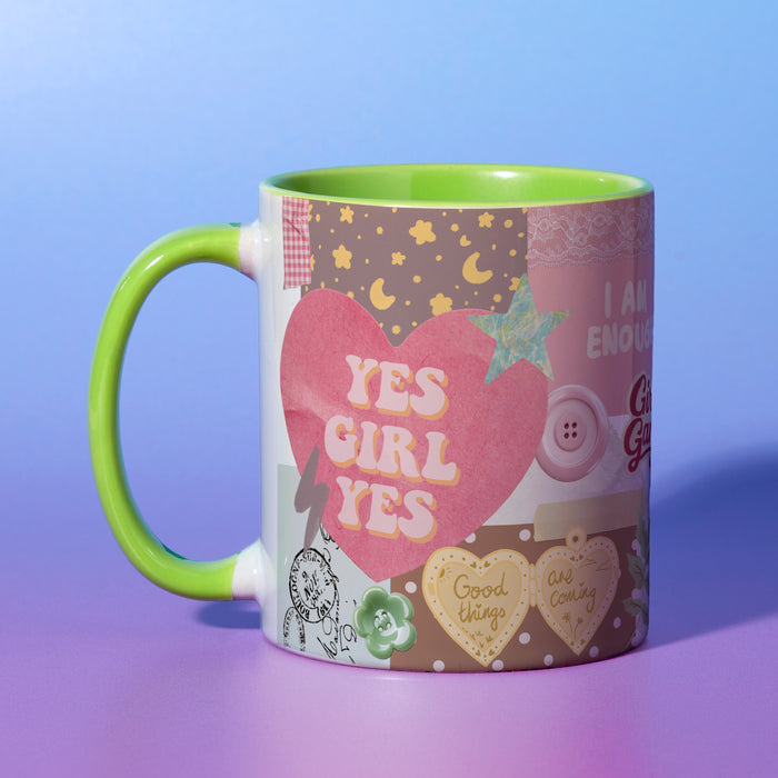 Yes, Girl, Yes Patchwork Mug