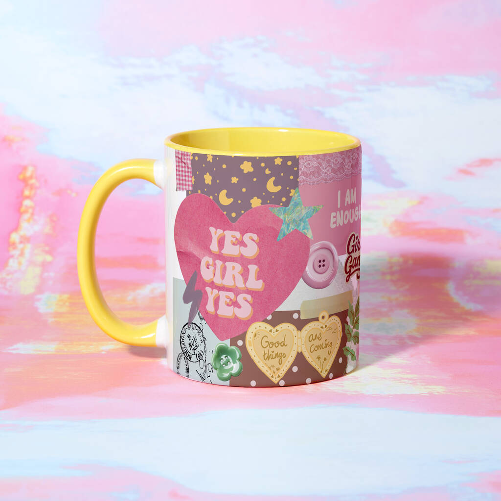 Yes, Girl, Yes Patchwork Mug