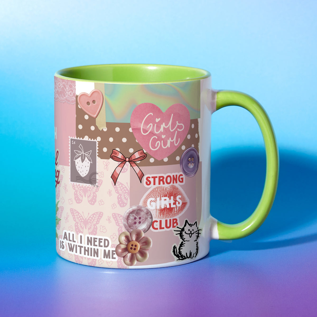 Yes, Girl, Yes Patchwork Mug
