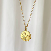 You Are Magic Gold Plated Moon Necklace