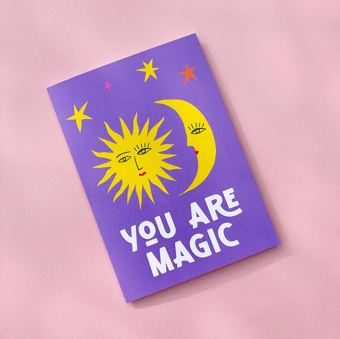You Are Magic Retro Celestial Card