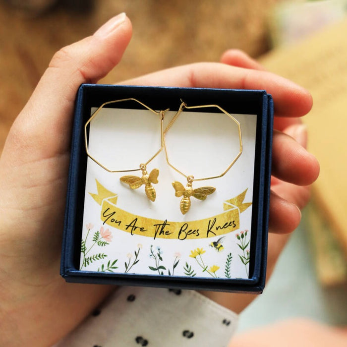 'You Are the Bees Knees' Bee Earrings