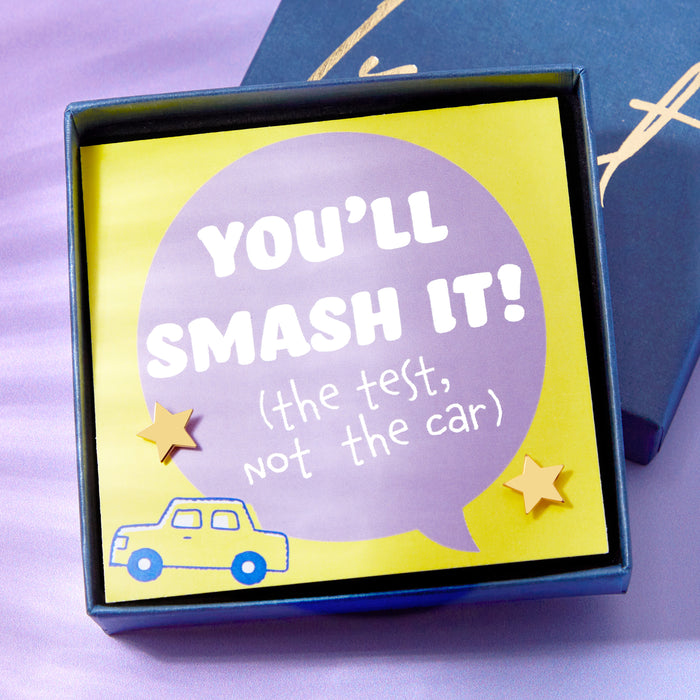 You'll Smash It Driving Test Star Earrings