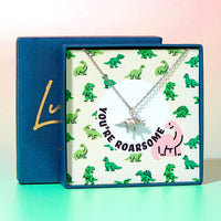 You're Roarsome Dinosaur Necklace Gift